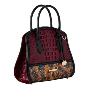 Brahmin ROSETTA CHERRY  LAQUER Crocodile-Embossed Women's Bag (